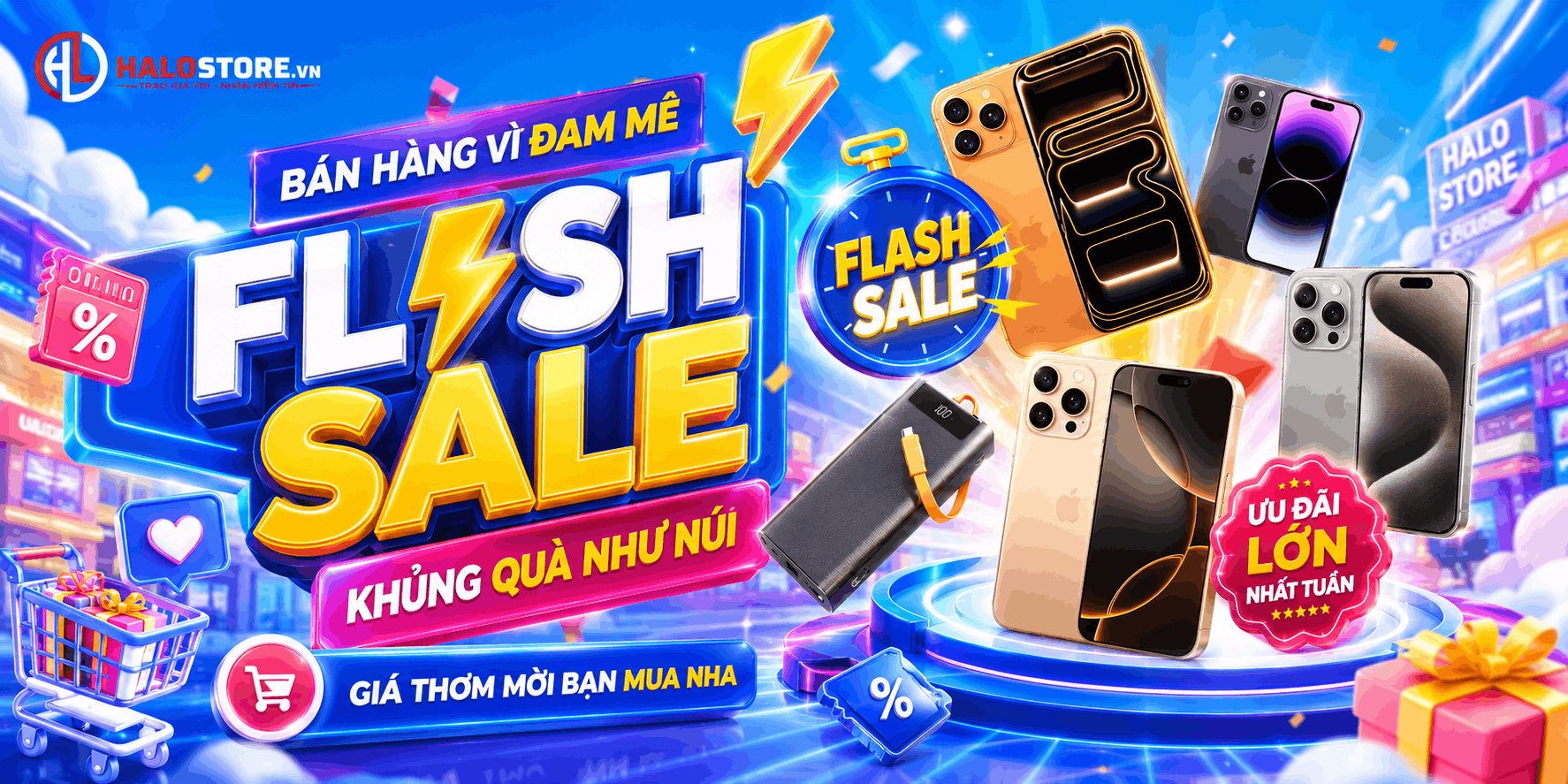 BÁN HÀNG VÌ ĐAM MÊ. SALE QUÀ NHƯ NÚI