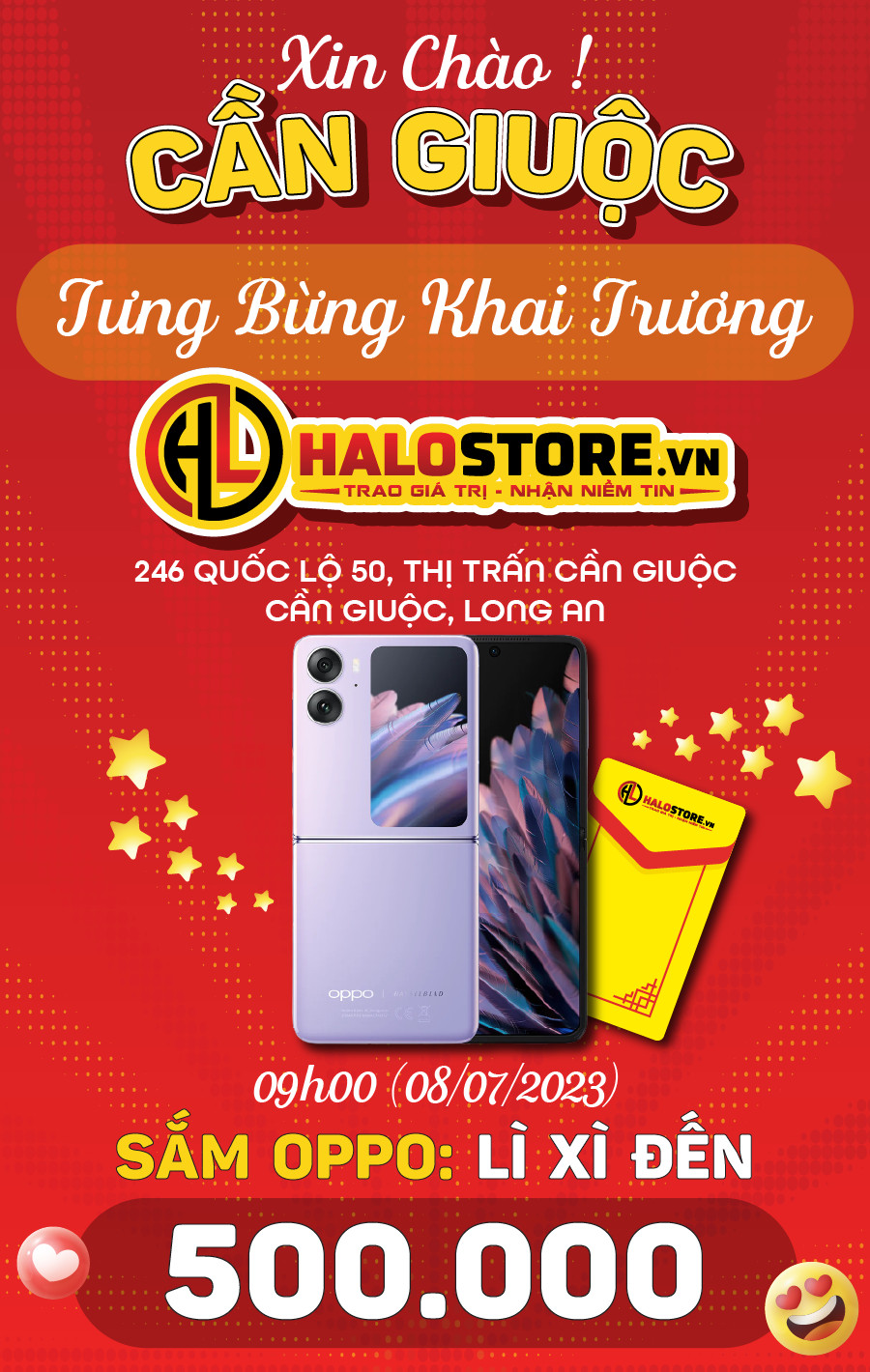 Khai trương cửa hàng Halo Store Cần Giuộc - Siêu Khuyến Mãi.