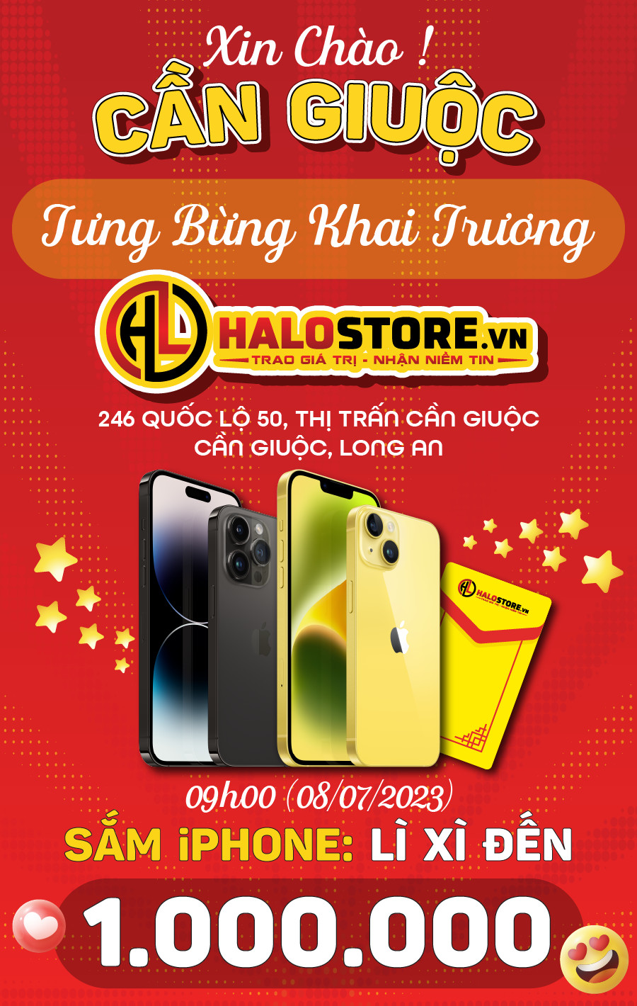 Khai trương cửa hàng Halo Store Cần Giuộc - Siêu Khuyến Mãi.