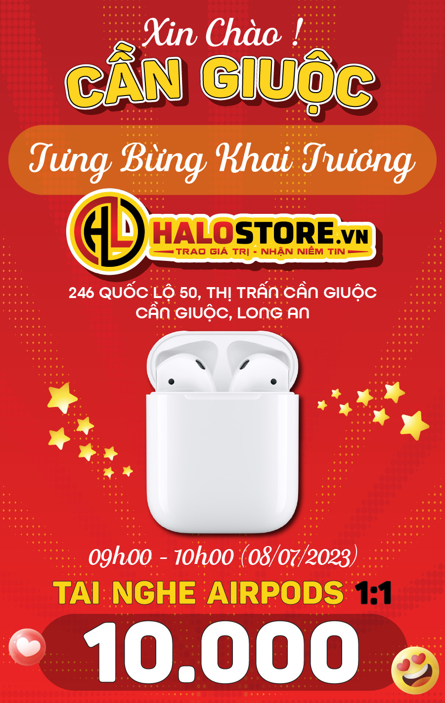Khai trương cửa hàng Halo Store Cần Giuộc - Siêu Khuyến Mãi.